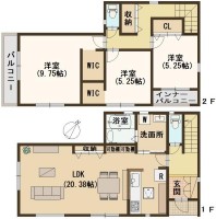 ☆３LDK＋２WIC！主寝室9.75帖♪
☆LDK広々20.38帖♪
☆２面バルコニー！南側はインナーバルコニー♪
