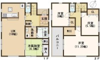 ☆敷地面積49坪超！並列駐車２台♪
☆LDK広々18帖・主寝室11.25帖にWICも設置♪
☆陽当たり・通風良好！南面ワイドバルコニー♪