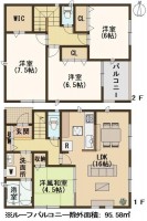 ☆オール電化住宅！全居室南向き！和室にエアコン設置済♪
☆全居室２面採光！陽当たり・通風良好♪
☆全洋室６帖以上！主寝室には２帖のWICを設置♪