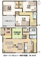 ☆敷地面積53坪超！オール電化住宅♪
☆南面に広いルーフバルコニー！天気の急変も安心♪
☆並列駐車２台♪
