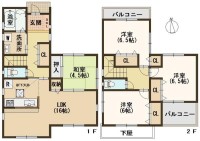 ☆角地！敷地面積48.73坪♪
☆南向き！陽当たり・通風良好！２面バルコニー♪
☆並列駐車２台♪