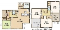 ☆閑静な住宅地！敷地50坪超♪
☆フリールーム有り！ワイドなルーフバルコニー♪
☆陽当たり・通風良好♪